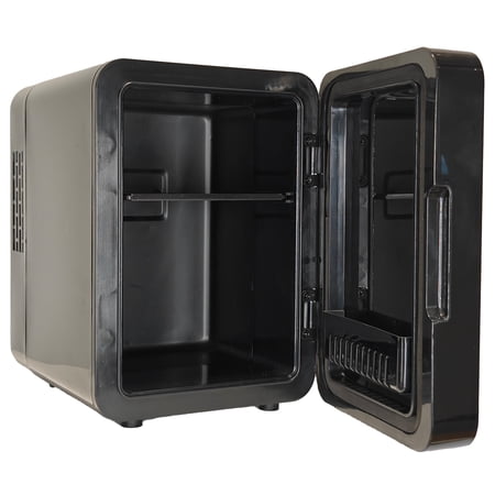 FORTNITE PEELY MINI FRIDGE 4L 6 CAN – PORTABLE GAMING COOLER, LENTICULAR PERSONAL REFRIGERATOR FOR DRINKS, SKINCARE, BEDROOM, OFFICE, BLACK