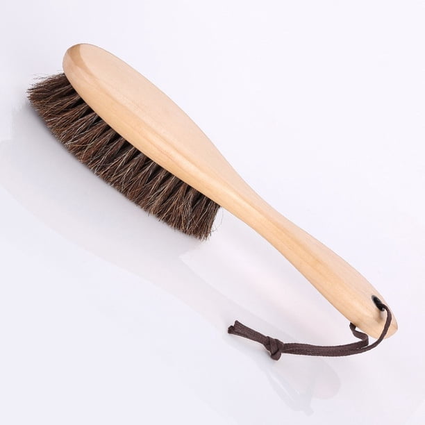 Cepillo de pelo de caballo, para engrasar, pulir, limpiar, quitar el polvo, cepillo de pelo suave para zapatos, juego de herramientas para limpiar zapatos