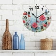 thumbnail image 3 of Dreamtimes Wildflowers Round Wall Clock, Battery Operated Silent Non Ticking Desk Clock for Home Bedroom Kitchen Office School Decor Wall Clock 10 Inch, 3 of 6