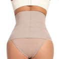 thumbnail image 5 of COMVALUE Women's Shapewear Tummy Control Thong Mid Waist Lightweight Shaping Underwear Panty Girdle Body Shaper Brief Beige for Size 3XL, 5 of 6