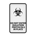 thumbnail image 2 of Clever Contraption Sign | Do Not Enter Isolation Protocols in Place | Black & White, 2 of 4
