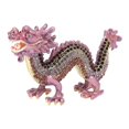 thumbnail image 4 of Estatua de dragón, linda artesanía Feng Shui, escultura decorativa de animal para el hogar. Violeta, 4 of 9