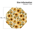 thumbnail image 2 of KLL Drink Coasters Set Octagon of 4,PU Leather Absorbent Coasters Set Decorative Coffee Cup Coasters Housewarming Gift for Home Decor-Scottish Plaid Sunflower, 2 of 5