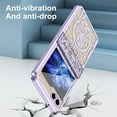 thumbnail image 6 of Dteck for Samsung Galaxy Z Flip 5 Case, Mechanical Gear Pattern Hinge Protection Clear Plating PC Cover for Samsung Z Flip5 5G 2023,Purple, 6 of 7