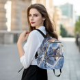 thumbnail image 6 of JIALIOU Mini Backpack Purse for Women Quilted Casual Daypack Small Travel Shoulder Bag, Snow Wolf under Moon, 6 of 7
