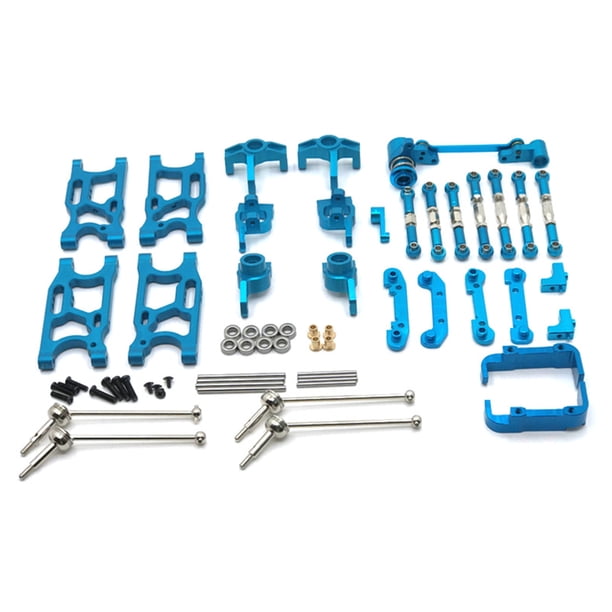 Vogacara Brazo servo Control remoto Vehículo de juguete sobre orugas Brazos oscilantes delanteros y traseros Cojinete de asiento tipo C Juego de CVD Kits de construcción modelo Azul Vogacara FN010455-05