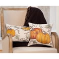 thumbnail image 3 of Rustic Pumpkin Crewel Embroidered Fall Pillow, 14 by 14-Inch 14"X14", 3 of 5
