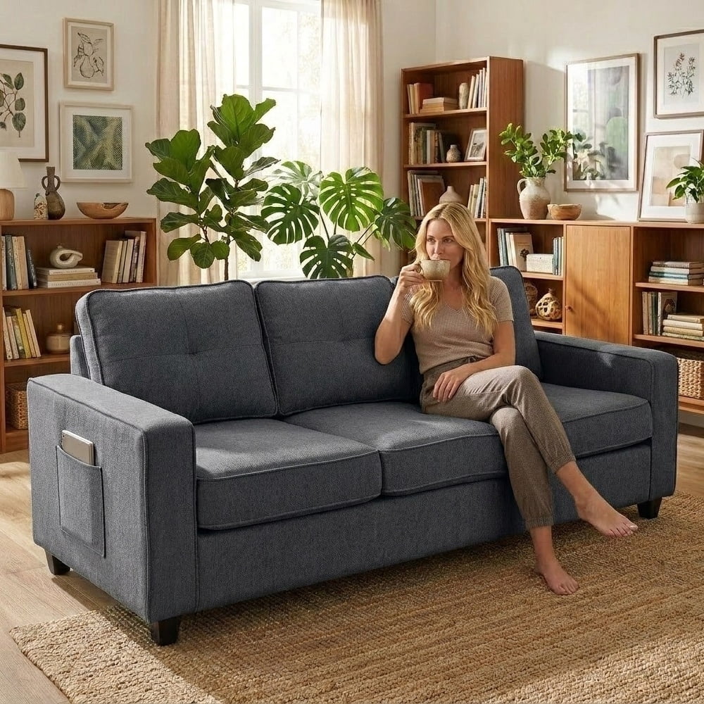 US Pride Chenille upholstery 77.2 inch wide Sofa