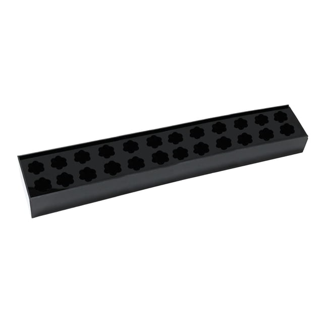 GUOOL Rectangular Flower Vase Acrylic Flower Vase Modern Long Rectangle Vase for Table 60x10x6.5cm 24 Hole