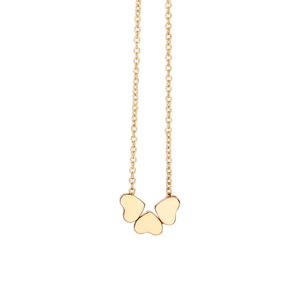 Guodhu Stainless Steel Sliding Float Heart Shaped Charm Necklace jewelry for Women Her Gift