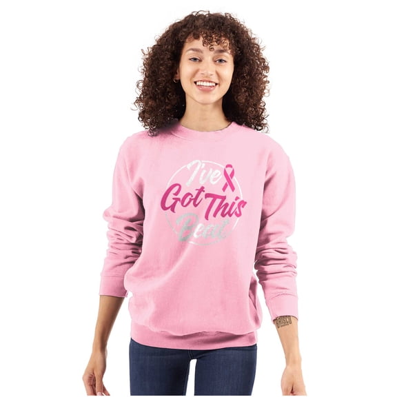 Breast Cancer I've Got This Beat Women Crewneck Sweatshirt Brisco Brands S