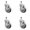 4 Swivel - Top Lock Brakes  - Gray, variant on 5 Inch SS Gray Polyurethane ½ Inch Threaded Stem Caster Set Total Lock Brake