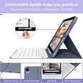 thumbnail image 4 of Kenke iPad (A16) 11th Generation 11 inch 2025 Keyboard Case,Case for iPad 10th Generation 10.9 inch 2022 Bluetooth Detachable -with Pencil Holder - Flip Stand Case - Keyboard Case, Purple, 4 of 10