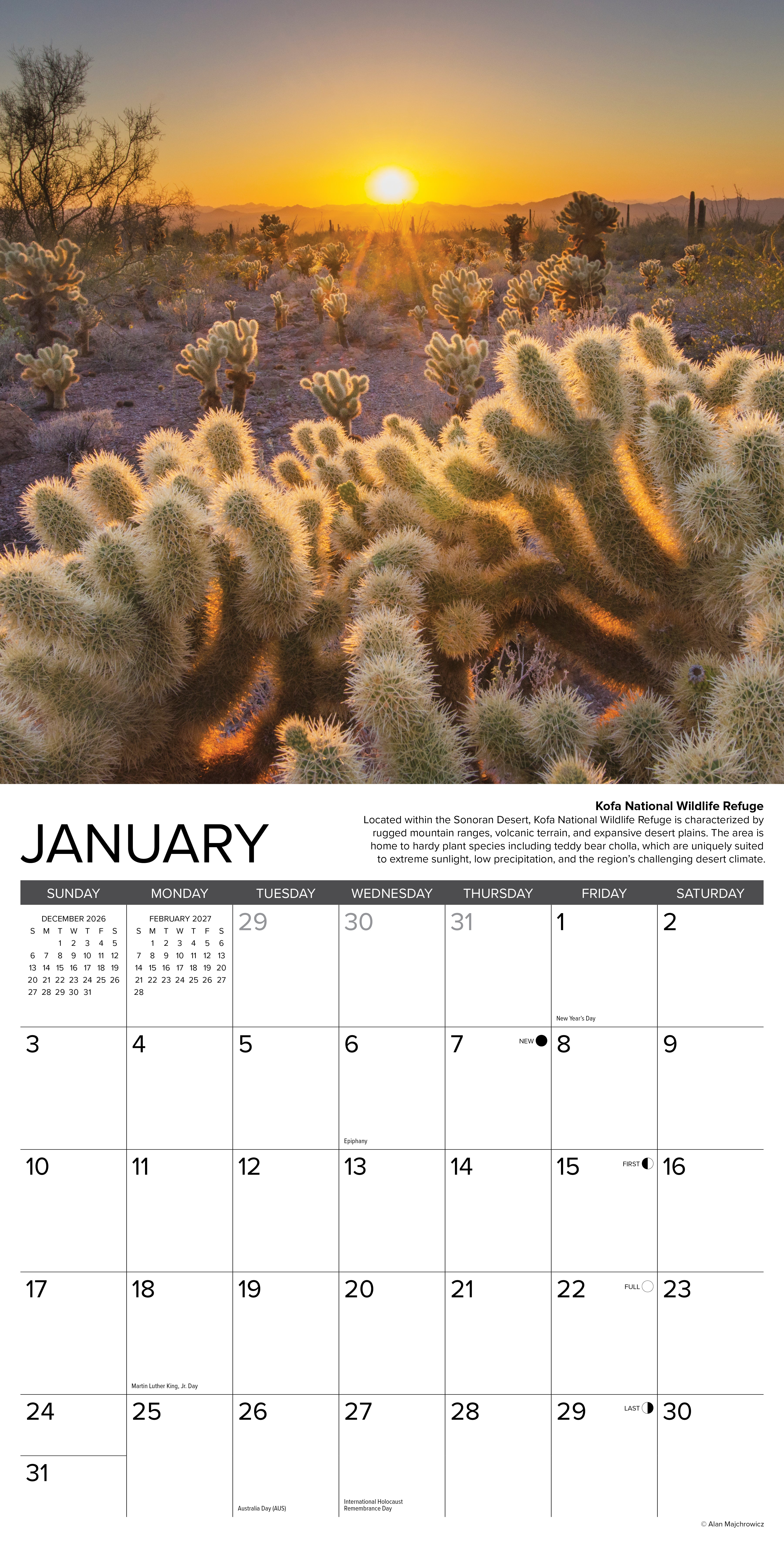 Willow Creek Press, Arizona 2027 Wall Calendar