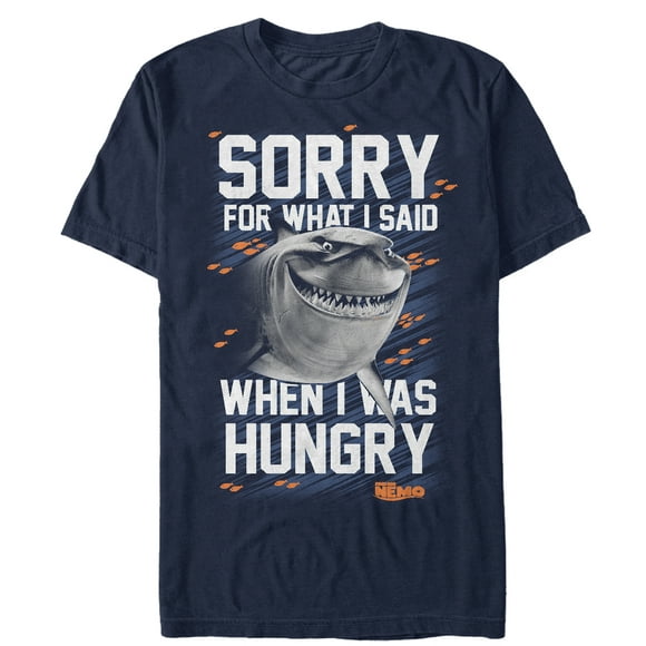 Homme Finding Nemo Bruce Sorry For Hangry T-Shirt - Navy Bleu - Petit