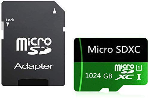 Micro SD Card 1024GB High Speed Class 10 Micro SD SDXC Card with Adapter
