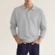 thumbnail image 4 of Camisa de manga larga con botones y color liso para hombre: diseño con solapa, adecuada para el trabajo y el día a día, 4 of 8