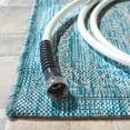 thumbnail image 4 of SAFAVIEH Courtyard Darin Traditional Indoor/Outdoor Runner, 2'3" x 12', Aqua/Grey, 4 of 11