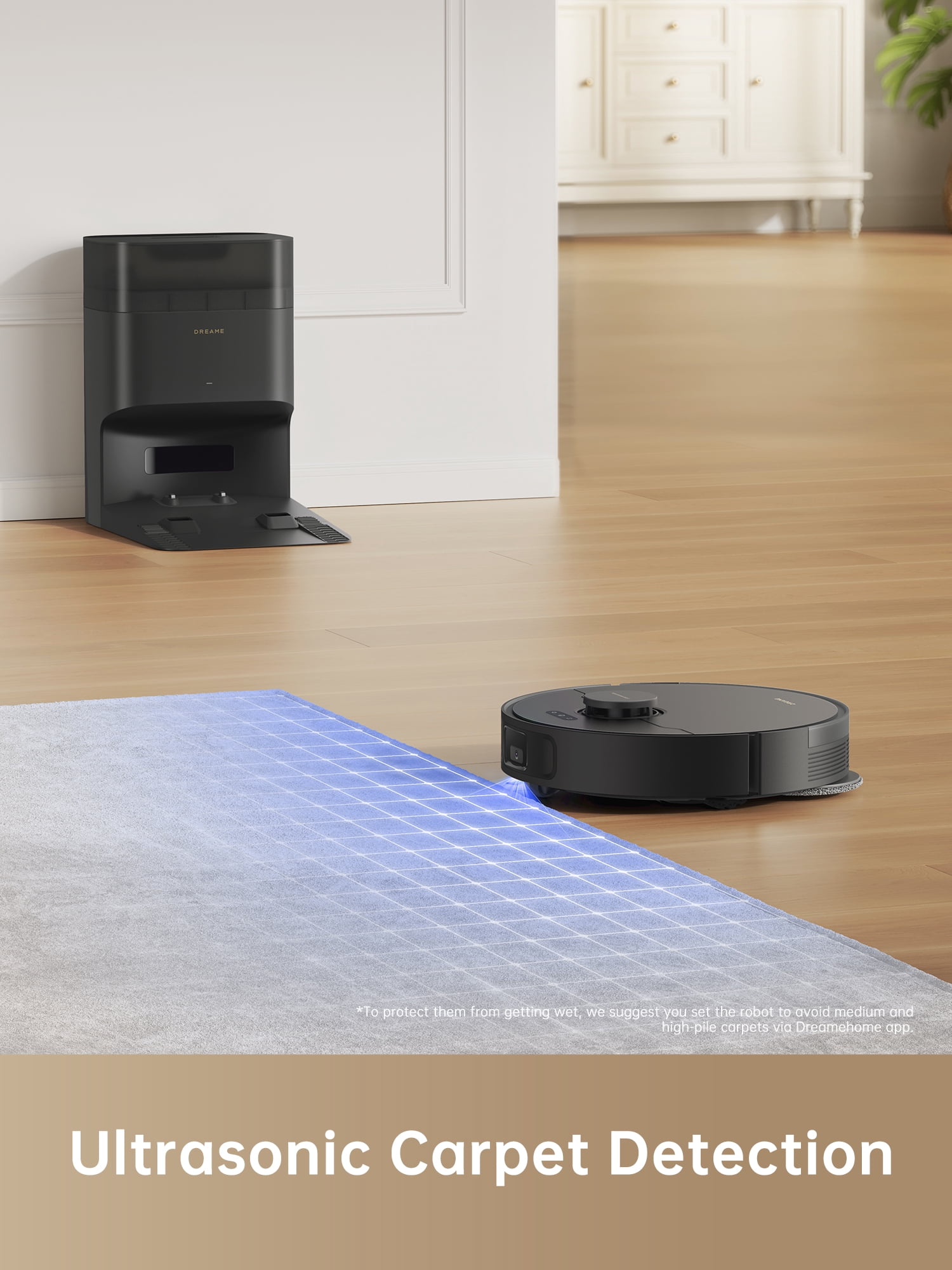 DREAME L10s Plus Self-Empty Robot Vacuum and Mop Combo, Hands-Free up to 90-Days of Dust, 7000Pa Suction, DuoScrub Mopping, 7mm Auto Lifting Mop, Auto-Empty Ideal for Pet Hair, Hard Floor and Carpet