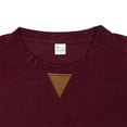 thumbnail image 5 of Mens Casual Corduroy Sweater with Unique Triangular Applique and Round Reinforced Elbow Patches Wine M, 5 of 6