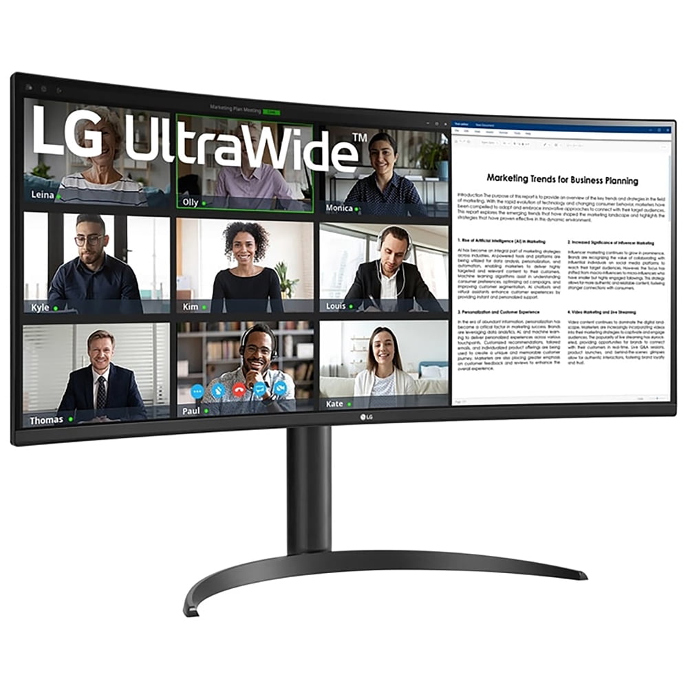 LG 34WR55QK-B 34" Curved UltraWide WQHD HDR 10 100Hz Monitor with USB Type-C Bundle with Elite Suite 18, 2x HDMI Cable and Deco Gear CPS Exclusive 26 Month Protection Pack (BEACH-CPS-26M500)