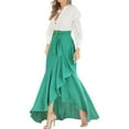 thumbnail image 2 of Waistband Lace Wrapped Fishtail Skirt High Waist Sexy Irregular Half Length Skirt, 2 of 2