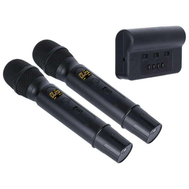 Wireless Karaoke Mic,Wireless Microphone Wireless Dual UHF Microphone Set Wireless Microphones Remarkable Clarity