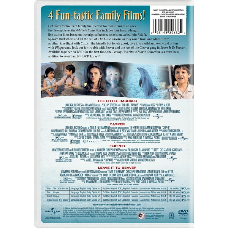 Family Favorites, 4-Movie Collection DVD, Casper, Flipper