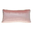 thumbnail image 1 of HomeRoots 402766 Reversible Ivory & Pink Lumbar Velvet Throw Pillow, Multi Color, 1 of 1