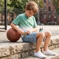 thumbnail image 3 of NIPAXO Boys Short Sets Ombre T-Shirt and Plaid Shorts 2-Piece Summer Outfit Casual Activewear for Boys, Green, Sizes 4-5 years old, 3 of 6