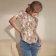 thumbnail image 3 of Balery Woodland Animals in Neutral Tones Body de cuello redondo de manga corta para mujer Tops de manga corta Tops básicos-Small, 3 of 7
