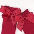 thumbnail image 5 of 5 Pack Baby Girl Knee High Socks Toddler Dress Socks Baby Bow Stocking Cotton Infant Socks, 5 of 7