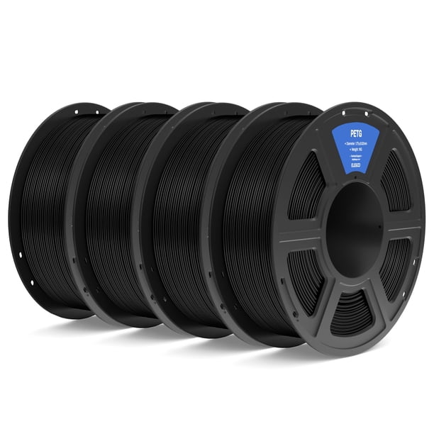 Filamento para impresora 3D ELEGOO PETG, 1,75 mm, negro, 4 kg