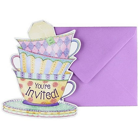 Amscan 490140 Party Supplies Tea Cup Large Novelty Invitations