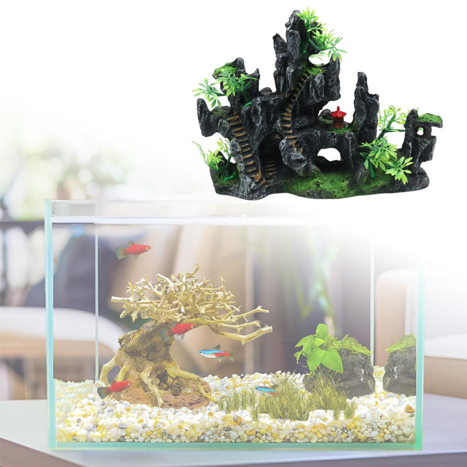 TISHITA Aquarium Decoration Rockery, ing Tank Decoration, Tank Landscape Jewelry, Mountain View Stone Ornament for Lawn Balcony
