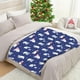 thumbnail image 4 of Manta navideña de felpa de lujo con diseño de copos de nieve, gnomo, Papá Noel, árbol de Navidad, manta navideña para sofá, mantas ligeras, suaves y cálidas para sofá, cama, sala de estar en otoño e, 4 of 8