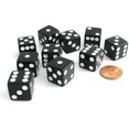 thumbnail image 4 of Lishi Hexagonal Black Dice Set - 10 Standard 16mm Acrylic Dice, Square Angled, 4 of 4