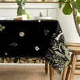 thumbnail image 3 of Spring Tablecloth 60×140 Inch Rectangular, Black Wild Flower Daisy Washable Seasonal Table Cover for Party Picnic Dinner Decor, 3 of 6