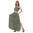 thumbnail image 3 of Bimba 2 Pcs Sexy Beach Party Wear Dress For Womens Printed Smocked Crop Top & Long Skirt CoordSet, 3 of 7