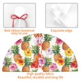 thumbnail image 4 of Picia Hawaiian Pineapples And Hibiscus Flowers Print Christmas Tree Skirt , Christmas Tree Skirt Ornaments for Merry Christmas Holiday Party Decorations Indoor Outdoor-36", 4 of 7