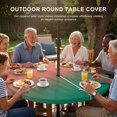 thumbnail image 3 of Round Outdoor Tablecloth with Umbrella Hole and Zipper, Red Green Ombre Tablecloth with Elastic Waterproof, Modern Art Gradient Orange Patio Table Covers for 55" - 60" Picnic Pool Tables, 3 of 9