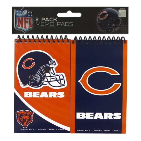 Nfl Licensed Chicago Bears Memo Pads Set (Pack Of 24)