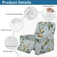 thumbnail image 4 of SCRAWLGOD Floral Leaf Butterfly Gray 4-Pieces Recliner Chair Covers, Seater Cover for Recliner Chair, Spandex Fabric Recliner Slipcovers with Pockets, Furniture Covers for Pet, Living Room, 4 of 7