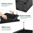 thumbnail image 4 of 30" Tall Planters Set of 2, Outdoor＆Indoor Black Planter Pots, High Front Porch Planter Pots with Drainage Holes＆Water Level Monitor Movable Wheels ＆Inner Bucket, Automatic Watering, Black, 4 of 6