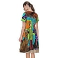 thumbnail image 3 of Sigee Scooby-Doo Ac for Women's Short Sleeve Dress Relaxed Fit Dress with Pockets, 3 of 7