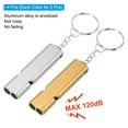 thumbnail image 3 of Uxcell Survival Whistle, 4 Pack Loud Sound Safety Whistle for Hiking, Gold, Silver, 3 of 6
