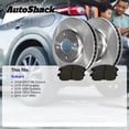 thumbnail image 2 of AutoShack Front Brake Rotors & Ceramic Pads for Subaru, Outback 2015-2019 Legacy 2015-2019 WRX 2015-2021 Tribeca 2008-2014, AWD H4 2.0L 2.5L H6 3.6L - 12.42" (315.5 mm), 5-Lug, 2 of 4