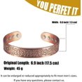 thumbnail image 3 of MagVIVACE Bracelet en Cuivre Pur pour Hommes, Bracelet Magnétique Ajustable, Cadeau de Bijoux (CPB-0152), 3 of 7