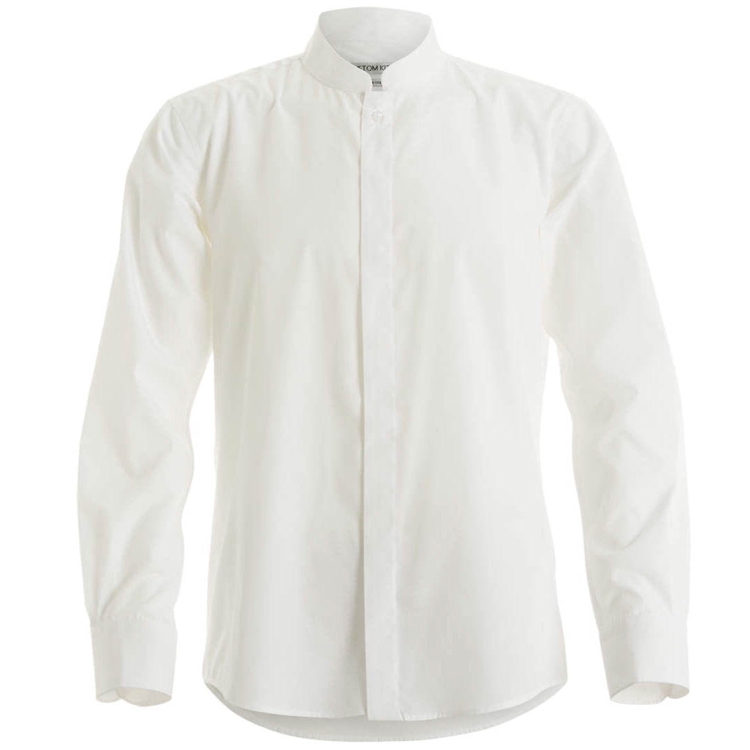 Details about   Kustom Kit Mens Mandarin Collar Long Sleeved Tailored Fit Workwear Work Shirt