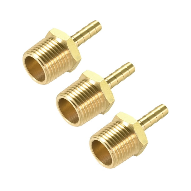 Brass Barb Hose Fitting Connector Adapter 1/4inch Barbed x 1/2 NPT Male